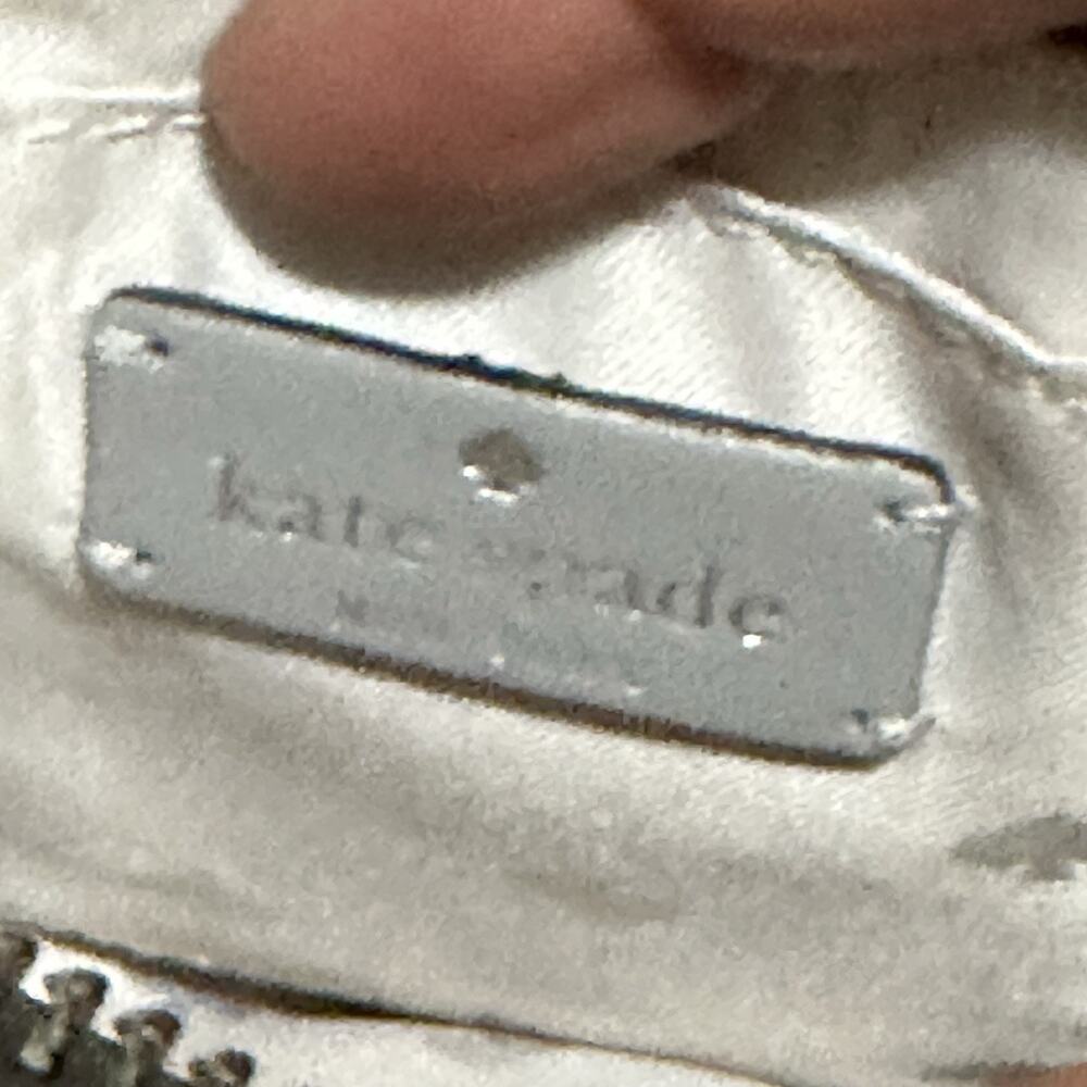 Kate Spade Kitt North South Crossbody Phone Bag In Nimbus Gray Nylon Jacquard - Picture 4 of 8